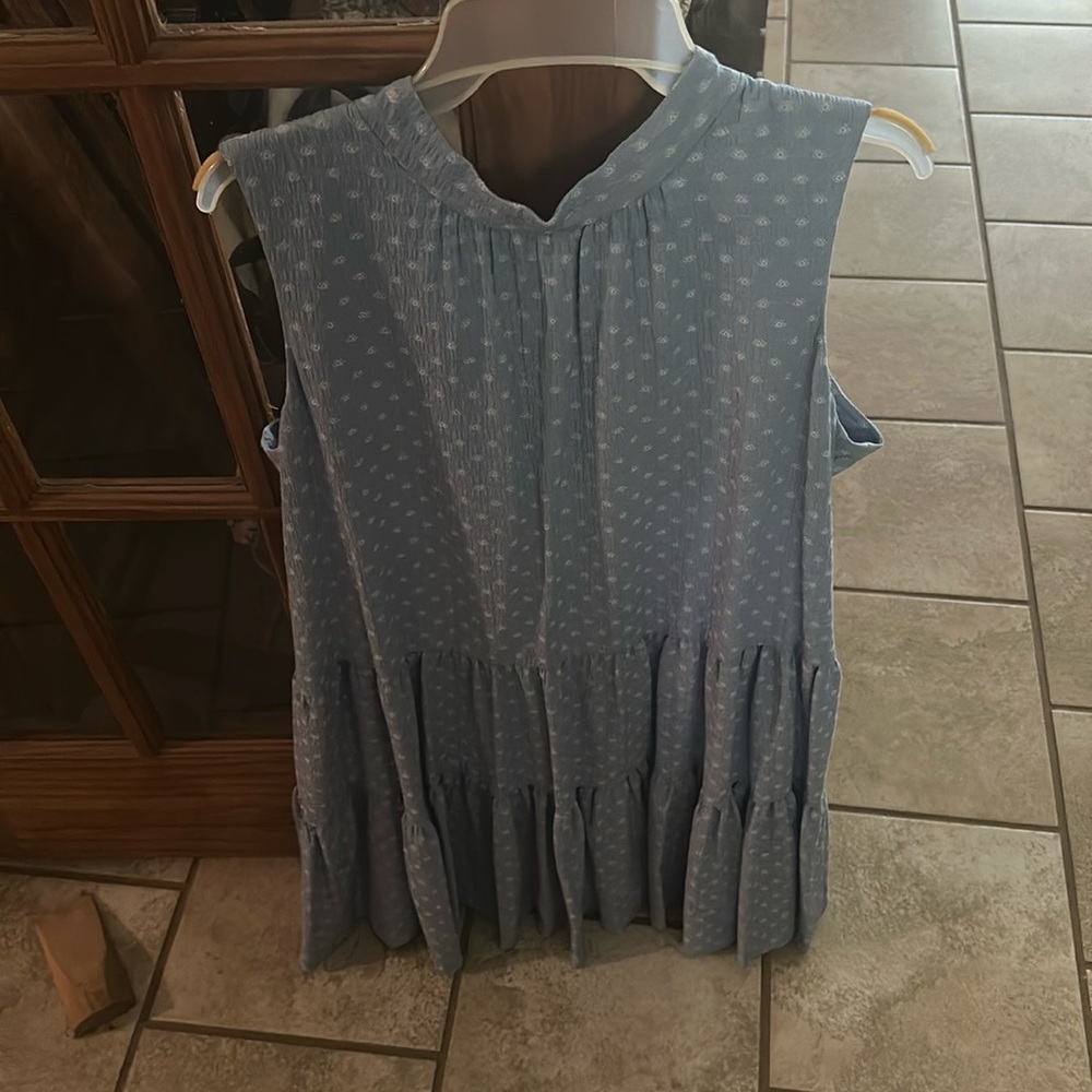 Calvin Klein - size 14. Blue and white summer dress. Great condition!